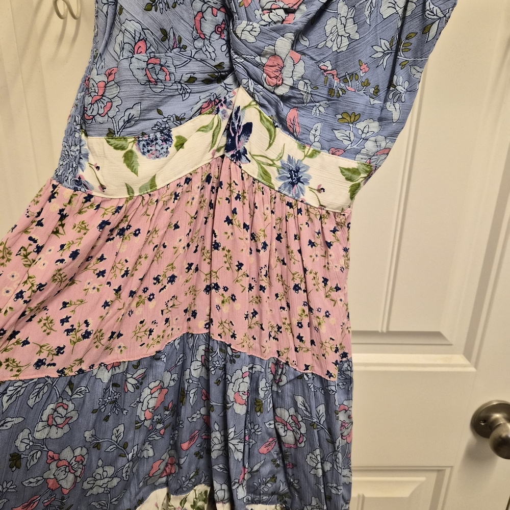 Angel Blue and Pink Floral Mini Dress - Picture 7 of 8